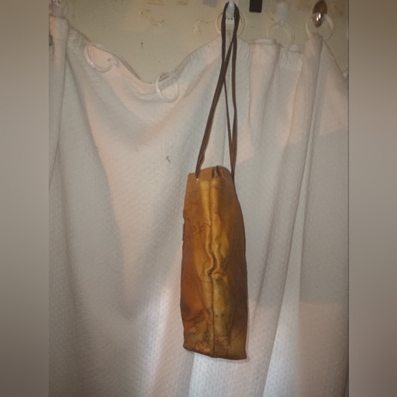 Alviero Martini Leather World Map Tote Bag - Picture 7 of 14